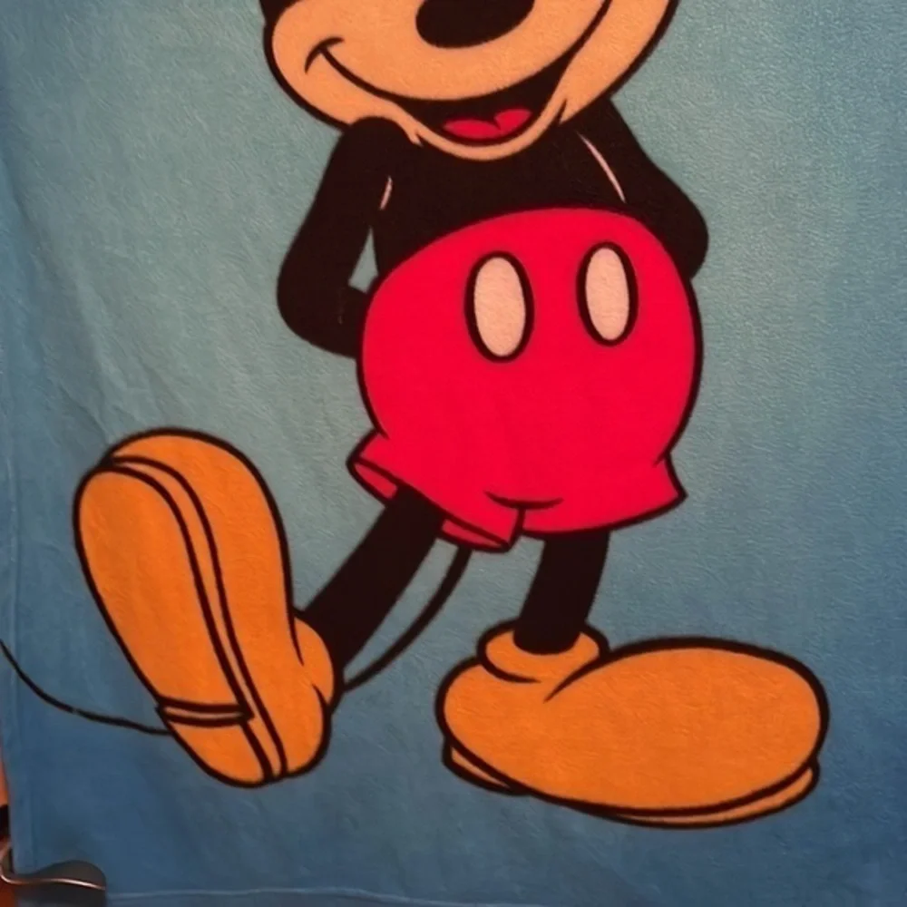 Disney Mickey Mouse Blanket Throw Blue‎